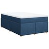 vidaXL Box spring postel s matrac&iacute; modr&aacute; 120x200 cm textil