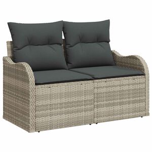 vidaXL Zahradn&iacute; sofa Světle &scaron;ed&aacute; 121 x 62 x 69 cm polyratan