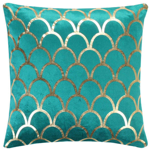 vidaXL Polštáře s lesklým potiskem 2 ks zeleno-zlaté 40 x 40 cm samet