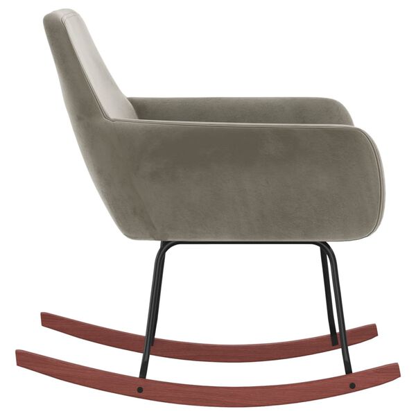 vidaXL Houpac&iacute; křeslo světle &scaron;ed&eacute; samet