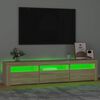 vidaXL TV skříňka s LED osvětlením dub sonoma 180x35x40 cm