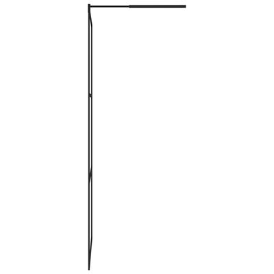 vidaXL Zástěna do průchozí sprchy čiré ESG sklo černá 115 x 195 cm