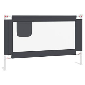 vidaXL Dětsk&aacute; z&aacute;brana k post&yacute;lce tmavě &scaron;ed&aacute; 120 x 25 cm textil