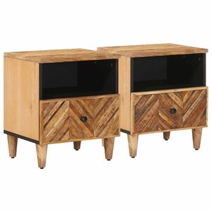vidaXL Nočn&iacute; stolek 2 ks Hněd&aacute; 50 x 33 x 60 cm Masivn&iacute; mangov&eacute; dřevo