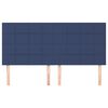 vidaXL Čelo postele modr&eacute; 180x5x118/128 cm l&aacute;tkov&eacute;