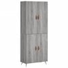 vidaXL Skř&iacute;ň highboard &scaron;ed&aacute; sonoma 69,5 x 34 x 180 cm kompozitn&iacute; dřevo
