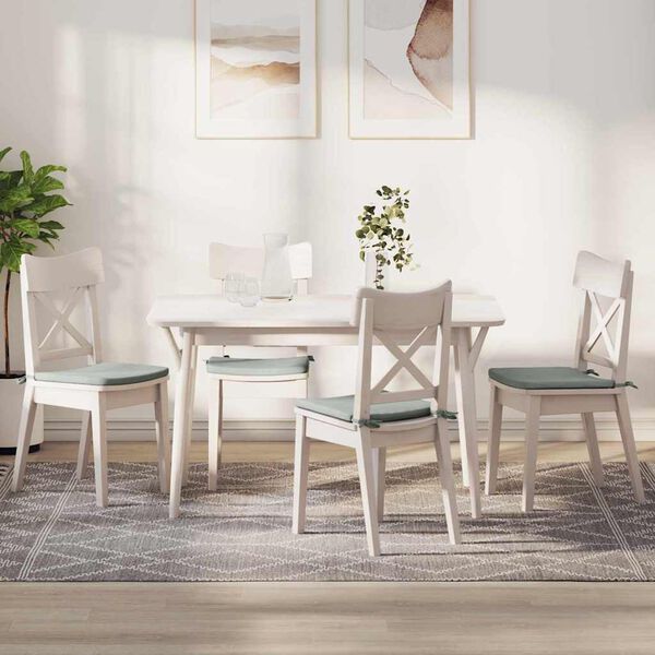 vidaXL Polštáře na sedadla 4 pcs Světle šedá 40 x 40 x 3 cm samet