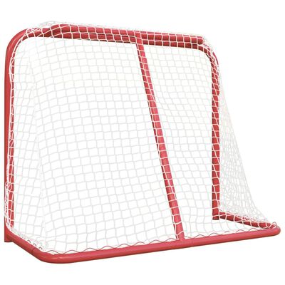 vidaXL Hokejová branka červená a bílá 183 x 71 x 122 cm polyester