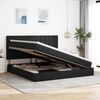 vidaXL Postel s &uacute;ložn&yacute;m prostorem a matrac&iacute; s čelo Čern&aacute; 200 x 200 cm
