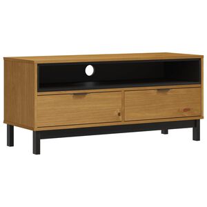 vidaXL TV skř&iacute;ňka FLAM 110 x 40 x 50 cm masivn&iacute; borov&eacute; dřevo