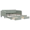 vidaXL V&aacute;lenda s přist&yacute;lkou a z&aacute;suvkami světle &scaron;ed&aacute; 100 x 190 cm samet