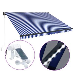 vidaXL Sol&aacute;rn&iacute; elektrick&aacute; mark&yacute;za 3 x 2,5 m Světle &scaron;ed&aacute; 100% polyester