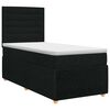 vidaXL Postel boxspring s matrac&iacute; s čelo Čern&aacute; 90 x 190 cm Textil