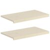 vidaXL Parapety 2 ks B&iacute;l&aacute; 70 x 30 x 2 cm Masivn&iacute; dubov&eacute; dřevo