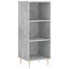 vidaXL Skř&iacute;ň highboard betonově &scaron;ed&aacute; 34,5x34x180 cm kompozitn&iacute; dřevo