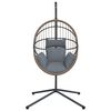 vidaXL Závěsné křeslo vajíčko se stojanem světle šedé ratan a ocel
