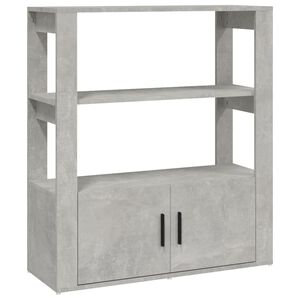 vidaXL Př&iacute;born&iacute;k betonově &scaron;ed&yacute; 80x30x90 cm kompozitn&iacute; dřevo