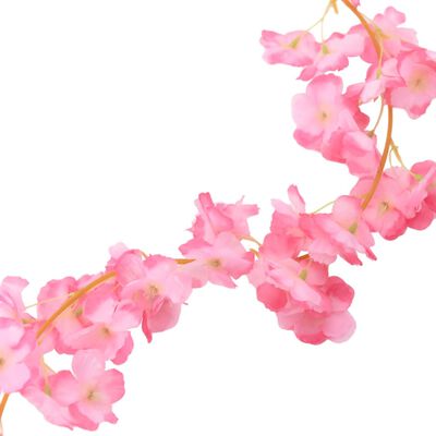 vidaXL Umělé květinové girlandy 6 ks tmavě růžové 180 cm