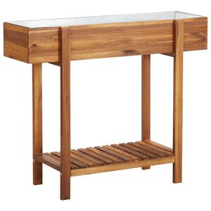 vidaXL Vyv&yacute;&scaron;en&yacute; z&aacute;hon masivn&iacute; ak&aacute;ciov&eacute; dřevo a zinek