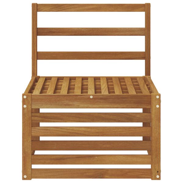 vidaXL Venkovn&iacute; středn&iacute; pohovka Masivn&iacute; ak&aacute;tov&eacute; dřevo Př&iacute;rodn&iacute;