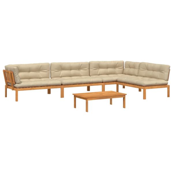 vidaXL 5d&iacute;ln&aacute; zahradn&iacute; paletov&aacute; sedac&iacute; souprava podu&scaron;ky masivn&iacute; ak&aacute;cie