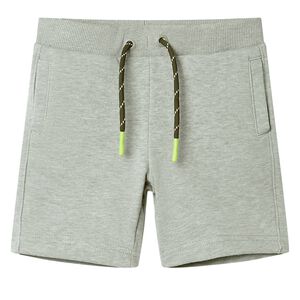 Dětsk&eacute; kraťasy se &scaron;ňůrkou světle khaki melanž 140