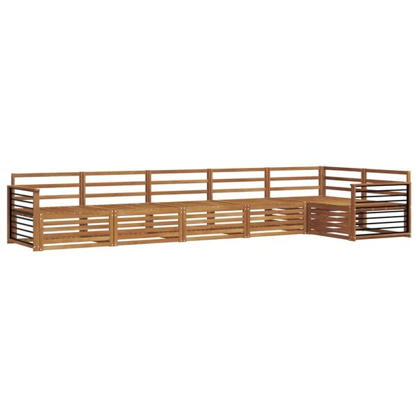 vidaXL Venkovn&iacute; pohovkov&aacute; souprava 6 pcs Př&iacute;rodn&iacute;