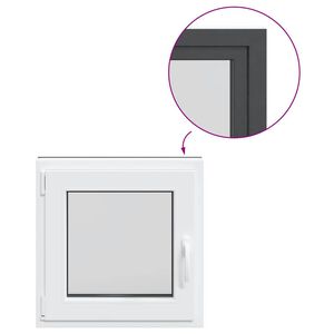 vidaXL Okno do sklepa "RISOR" 50x50 cm otev&iacute;ravě-sklopn&eacute; DIN lev&eacute; antracitov&eacute;