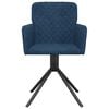 vidaXL Otočn&eacute; j&iacute;deln&iacute; židle 2 ks modr&eacute; samet