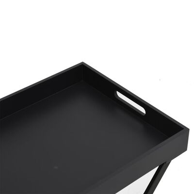 vidaXL Skládací stolek černý 48 x 34 x 61 cm MDF