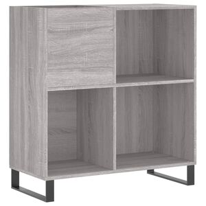 vidaXL Skř&iacute;ňka na LP desky &scaron;ed&aacute; sonoma 84,5x38x89 cm kompozitn&iacute; dřevo
