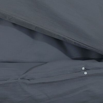 vidaXL Sada ložního prádla tmavě šedá 140 x 200 cm bavlna