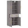 vidaXL Skř&iacute;ň highboard &scaron;ed&aacute; sonoma 69,5 x 34 x 180 cm kompozitn&iacute; dřevo