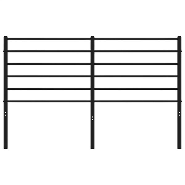 vidaXL Kovov&eacute; n&aacute;hradn&iacute; čelo postele čern&eacute; 140 cm