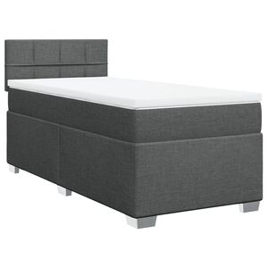 vidaXL Box spring postel s matrac&iacute; tmavě &scaron;ed&aacute; 80 x 200 cm textil