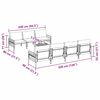 vidaXL Sada zahradn&iacute;ch pohovek s pol&scaron;t&aacute;řem 8 pcs Čern&aacute; Ocel