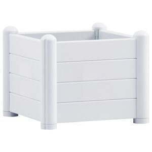 vidaXL Vyv&yacute;&scaron;en&yacute; z&aacute;hon PP b&iacute;l&yacute; 43 x 43 x 35 cm