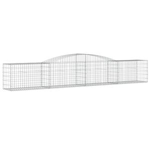 vidaXL Klenut&yacute; gabionov&yacute; ko&scaron; 400 x 50 x 60/80 cm pozinkovan&eacute; železo