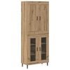 vidaXL Vysok&yacute; bufet 2 pcs Artisanov&yacute; dub 69,5 x 34 x 180 cm