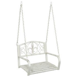 vidaXL Houpac&iacute; lavička Ocel 71,5 x 59 x 55 cm Antick&aacute; b&iacute;l&aacute;