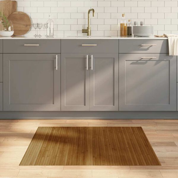 vidaXL Koberec obd&eacute;ln&iacute;kov&yacute; hněd&yacute; 80 x 100 cm bambus