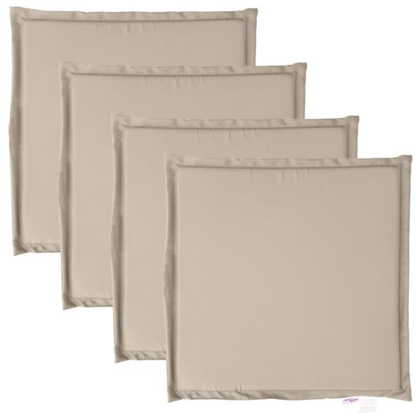vidaXL Podsed&aacute;ky na zahradn&iacute; n&aacute;bytek 4 ks taupe 45x45x2 cm čtvercov&eacute;