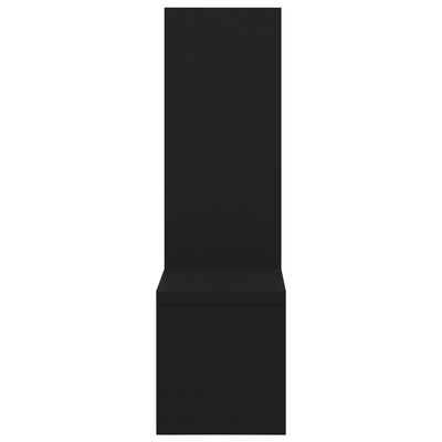 vidaXL Nástěnné police 2 ks černé 50 x 15 x 50 cm dřevotříska