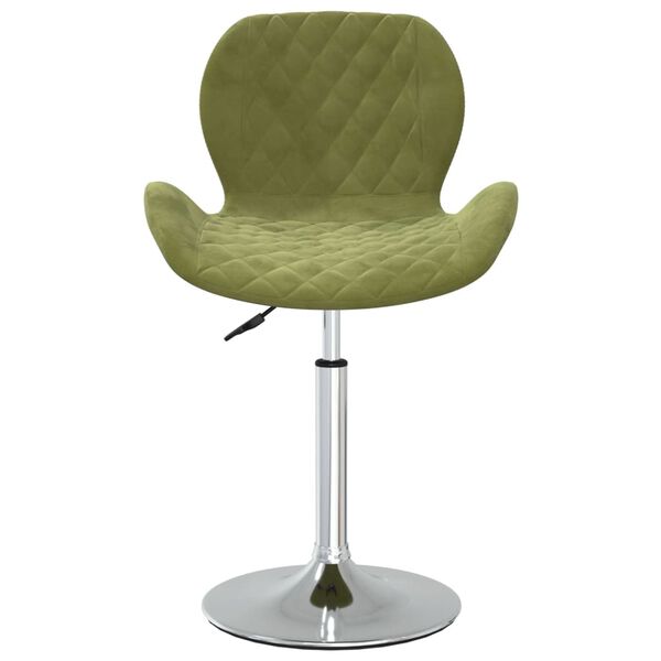 vidaXL Otočn&eacute; j&iacute;deln&iacute; židle 4 ks světle zelen&eacute; samet