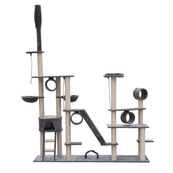 &Scaron;krabadlo pro kočky Deluxe 230 - 260 cm &scaron;ed&yacute; ply&scaron;