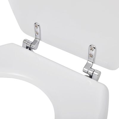 vidaXL WC sedátko MDF s víkem jednoduchý design bílé