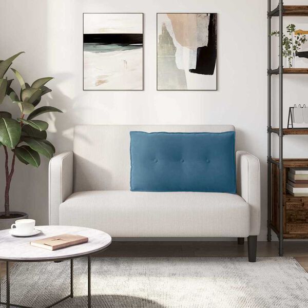 vidaXL Pol&scaron;t&aacute;ř na z&aacute;da Modr&aacute; 80 x 50 cm Žebrovan&aacute; l&aacute;tka