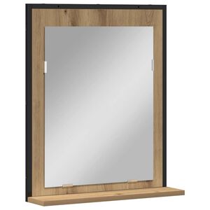 vidaXL Zrcadlo dub artisan 50 x 12 x 60 cm Sklo a inžen&yacute;rsk&eacute; dřevo