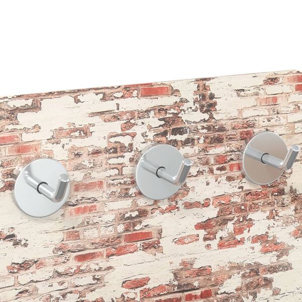 vidaXL N&aacute;stěnn&yacute; vě&scaron;&aacute;k 40 x 25 cm tvrzen&eacute; sklo cihlov&aacute; zeď