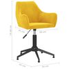 vidaXL Otočn&aacute; j&iacute;deln&iacute; židle hořčicově žlut&aacute; samet